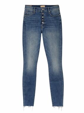 MOTHER The Fly Cut Stunner Fray Jeans Final Frontier Wash Button Fly 30